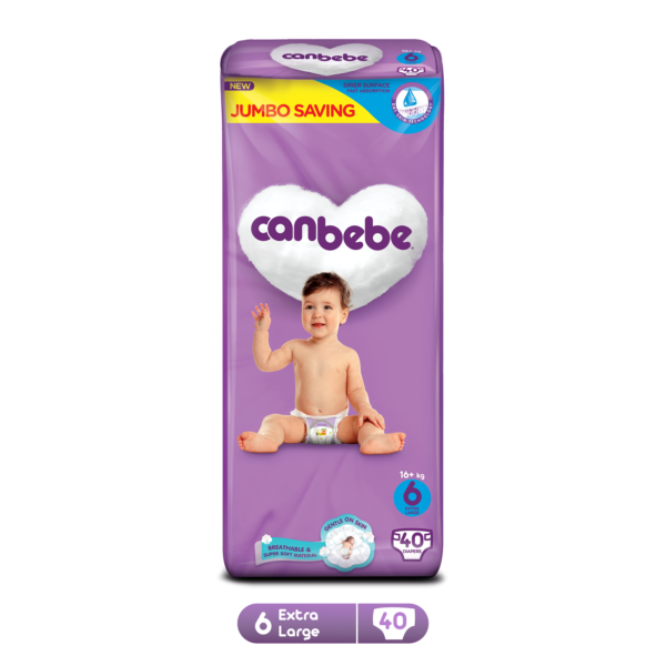 Canbebe Jumbo Baby Diaper - Size 6-XXL - 40 Pcs