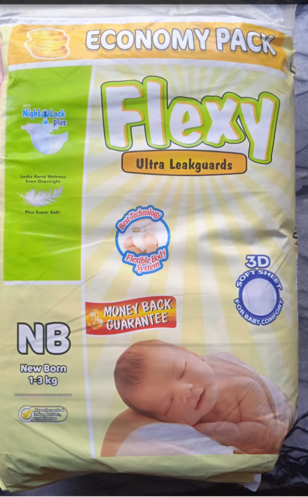 Flexy Baby Diaper - 50 Pcs - Newborn size NB-1