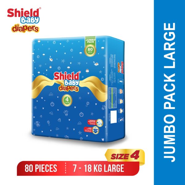 Shield Diaper 80 Pcs Mega Jumbo Pack | Size Large-4