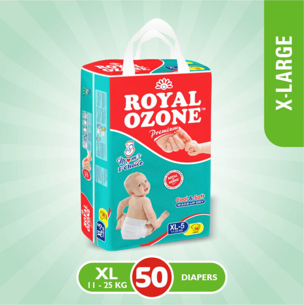 Royal Ozone Diaper 50 Pcs Budget Pack Size XL-5