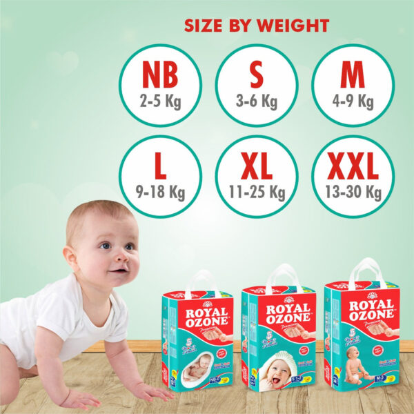 Royal Ozone Diaper | 50 Pcs Budget Pack | Size 4-Large - Image 2