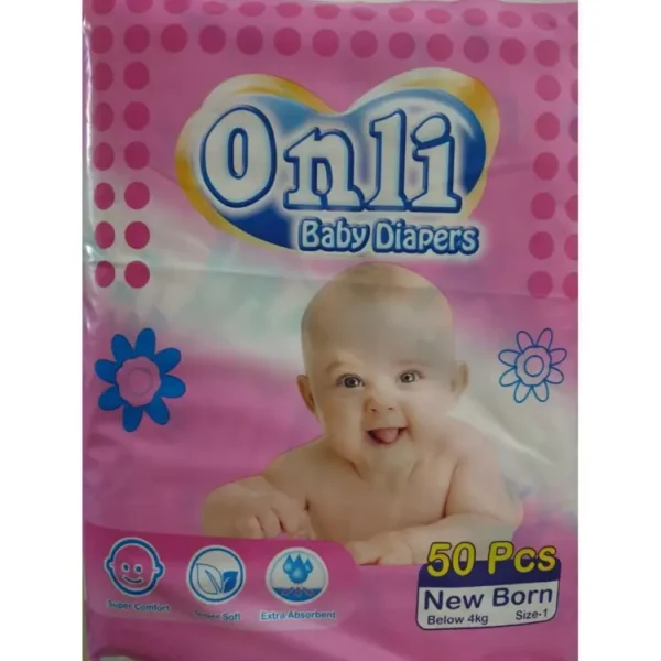 Onli Diaper 50 Pcs Budget Pack Size newborn 1