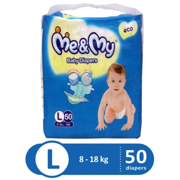 Me & My Diaper | 50Pcs Economy Pack Size Large-4