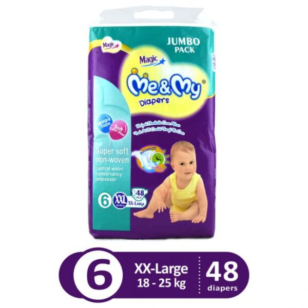 Me & My Magic Diaper 48 Pcs Jumbo Pack Size XXL 6