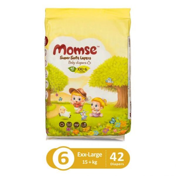 Momse Diapers Jumbo Pack XXL-6 | 42 Pcs