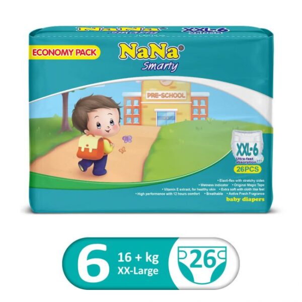 Nana Smarty Diaper 26 Pcs Economy Pack Size XXL 6