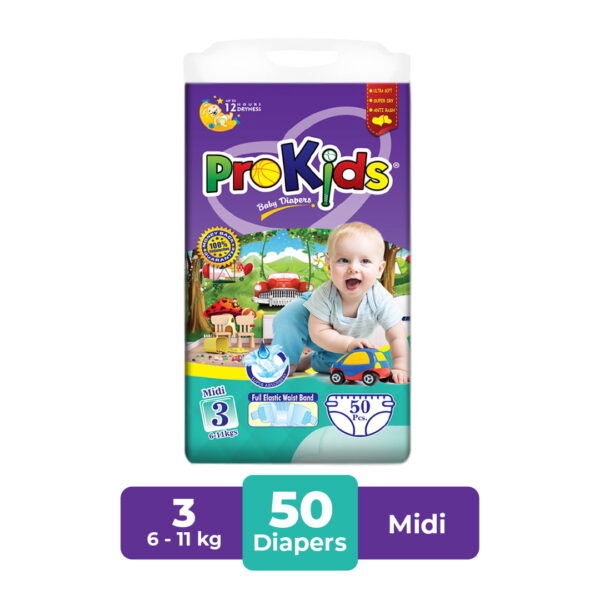 ProKids Diaper 50 Pcs Budget Pack | Size Medium-3