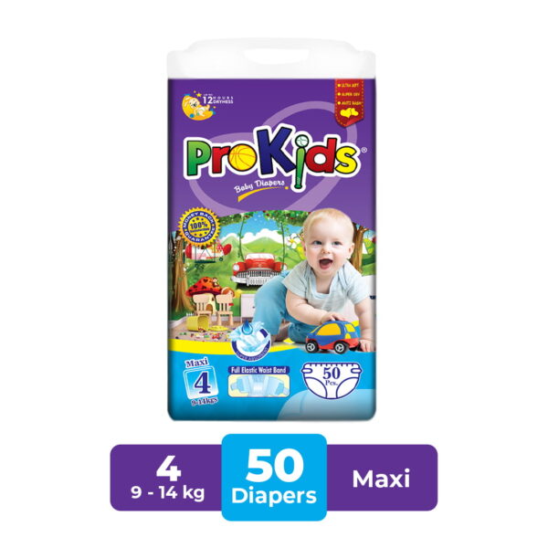 ProKids Diaper | 50 Pcs Budget Pack | Size 4 Large