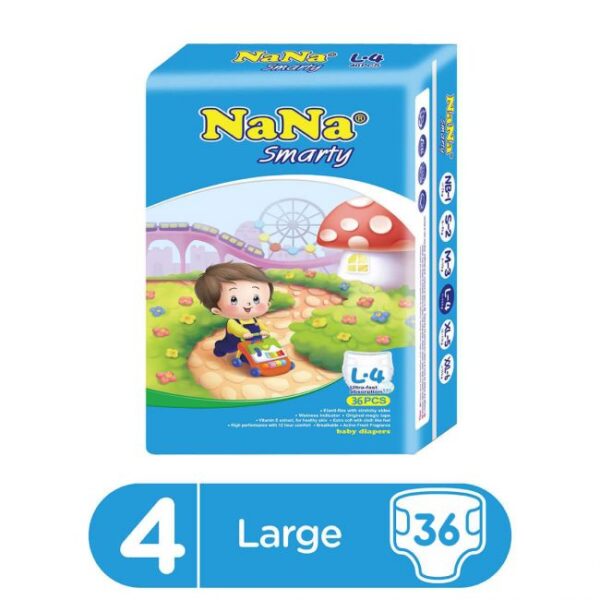 Nana Smarty Diaper 36 Pcs Economy Pack in Size Large-4