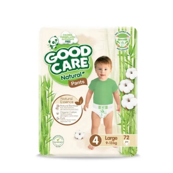 Good Care Natural Pants Jumbo Pack Size Large 4 - 72 Pcs