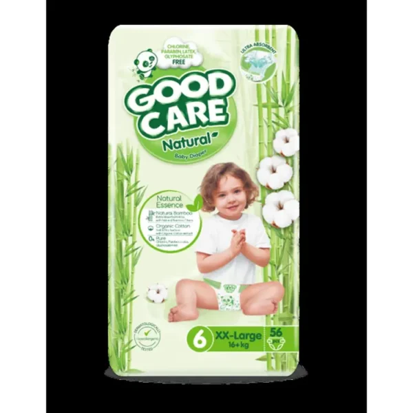 Good Care Natural Diaper Jumbo Pack Size XXL 6 - 56 Pcs