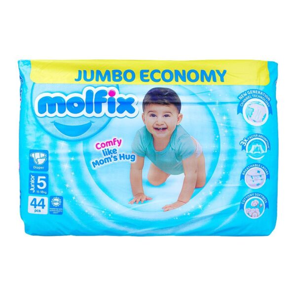 Molfix Baby Diaper Jumbo Economy - Size 5 (Junior) XL - 44 Pcs