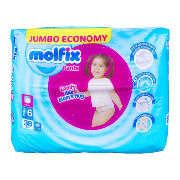 Molfix Baby Pants Jumbo Economy - Size 6 (Extra) XXL - 38 pieces