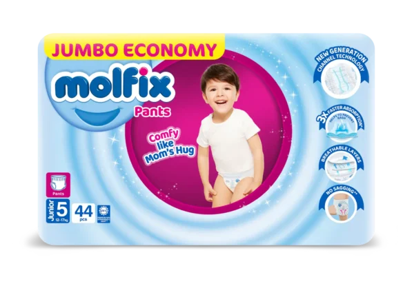 Molfix Baby Pants - Size 5 Junior XL - 44 pcs