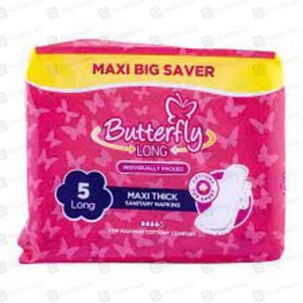 Butterfly Pink Maxi Thick Long 5 XXL Pads