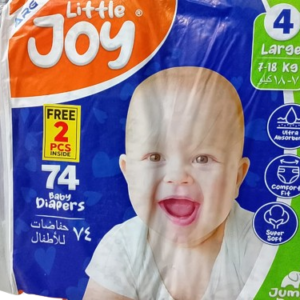 Little Joy Baby Diaper Jumbo Pack | Size 4-Large | 74 Pcs