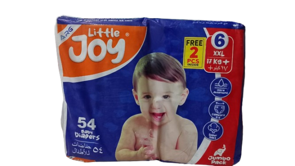 Little Joy Baby Diaper Jumbo Pack | Size 6-XXL | 54 Pcs