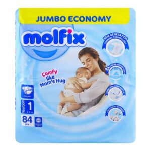 Molfix Diaper Jumbo Economy | Size Newborn-1 (NB) - 84 Pcs