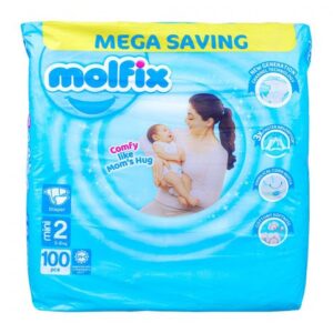 Molfix Mega Baby Diaper - Size 2 (mini) Small - 100 Pcs