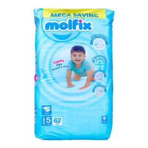 Molfix Mega Baby Diaper - Size 5 (Junior) XL - 62 Pcs