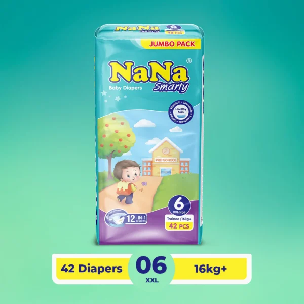 Nana Smarty Diapers | Size XXL-6 - 42 Pcs Jumbo Pack