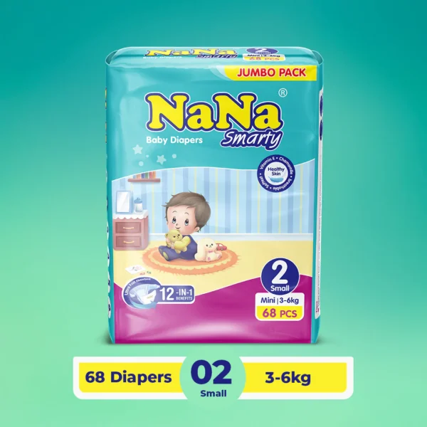 Nana Smarty - Size Small-2 - Jumbo Pack - 68 Diapers