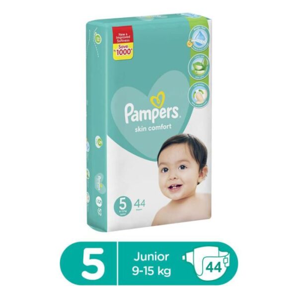 Pampers Mega Pack Baby Dry Diapers Junior Size 5 - 44 Pcs